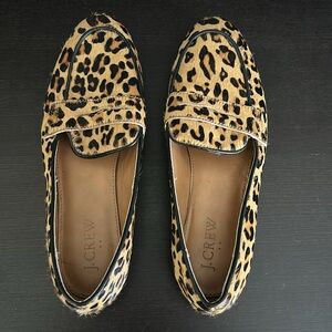 J. Crew Leopard Penny Loafers